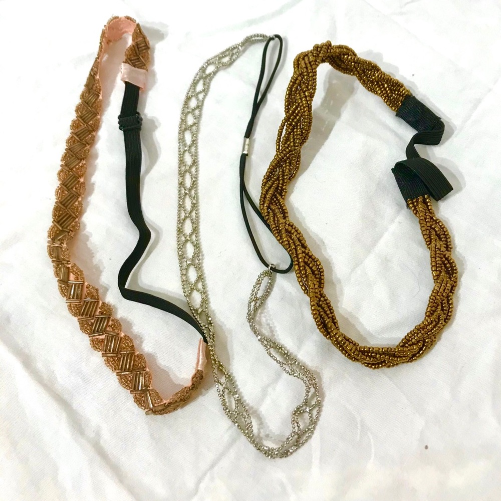 Bundle of (3) Special Occassion Beaded Headbands